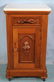 Walnut Victorian half commode with wood pulls
