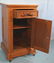 Walnut Victorian half commode with wood pulls - 2