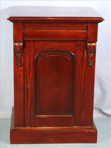 Contemporary mahogany half commode (1 of 3)