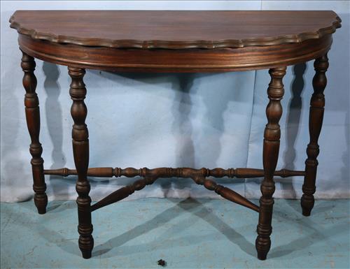 Mahogany console table, ca 1930: Mahogany console table, ca 1930, 32 in. T, 46 in. W, 18 in. D.