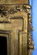 Contemporary gold over the mantle mirror with carvings - 3