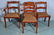 Set of 4 mahogany rose carved chairs