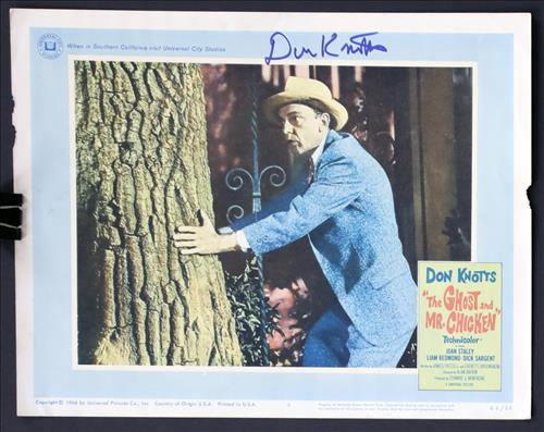 "The Ghost and Mr. Chicken" , Year - 1966, 11 x 14: "The Ghost and Mr. Chicken" Year - 1966, 11 x 14 Design. (LC) Signed.....LOBBY CARD-(LC) These cards were printed in sets of eight on card stock paper for display in theater lobbies.