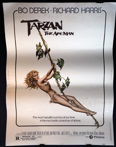 "Tarzan The Ape Man" 30 x 40, Year - 1981: "Tarzan The Ape Man," Bo Derek, Richard Harris, 30 x 40, Year - 1981, (30) Poster # 810120.....(30) These posters, like the 40" X 60", were printed on a card stock and were normally sent rolled to the