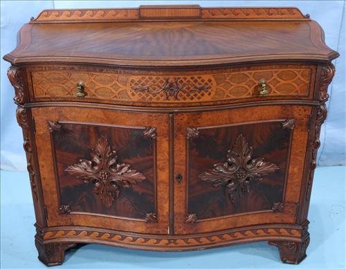 Fantastic mahogany Chippendale server: Fantastic mahogany Chippendale server signed Lammert Furniture, St. Lewis, MO, 47 in. L, 37 in. T, 20 in. D.