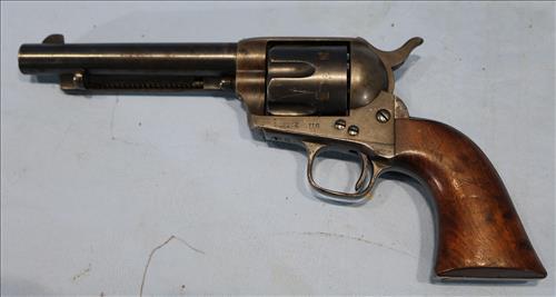 Colt Single action army pistol, military 44 caliber: US Colt Single action army pistol, Sept. 19, 1871 - 1872, Jan 1875 military 44 caliber, Book price on this pistol is up to $60,000