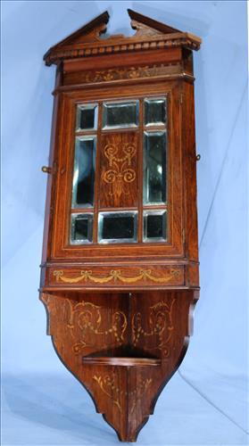 Rosewood Victorian corner cabinet (1 of 5)