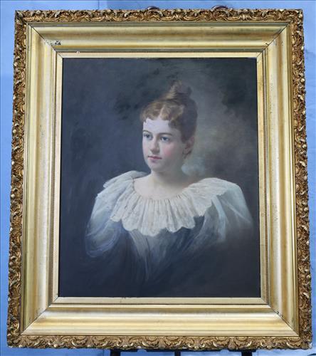 Oil on canvas portrait of young girl (1 of 5)