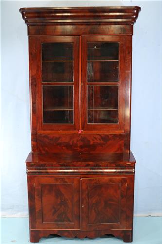 Flamed mahogany Empire secretary with crown (1 of 5)