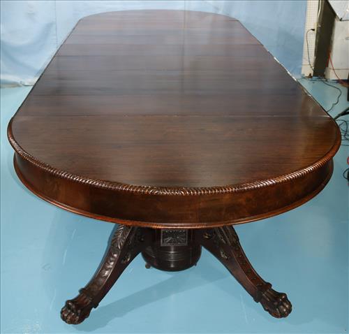 Mahogany empire banquet table with 7 leaves (1 of 4)