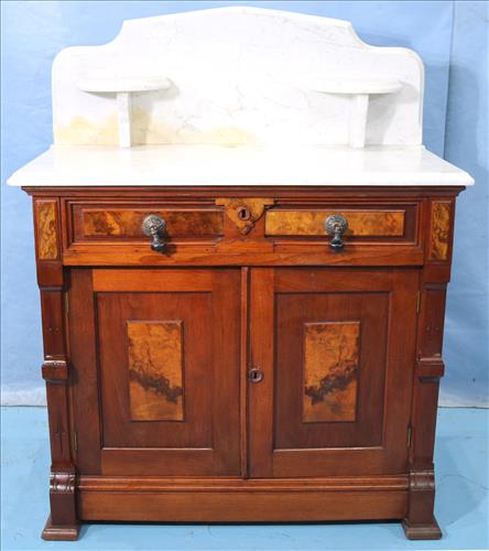 Walnut Victorian marble top wash stand (1 of 5)
