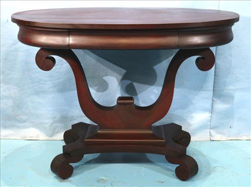 Mahogany oval empire library table (1 of 3)