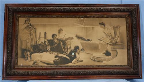 Oak frame with old lithograph of Caesar, 28.5 x 50 (1 of 4)