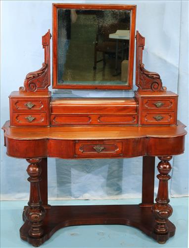 English walnut dressing table with jewelry drawers (1 of 3)