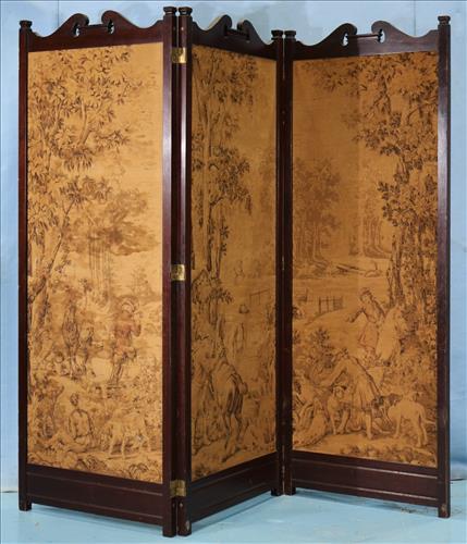 3 section folding screen with tapestry, 68 x 75 (1 of 3)