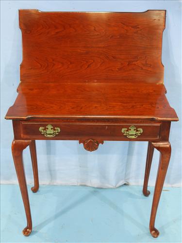 Mahogany queen Anne game table with drawer (1 of 4)