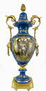 Beautiful Monumental SEVRES Scenic Royal Blue urn