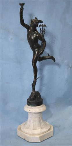 Early bronze figure of Mercury signed Campaiola (1 of 8)