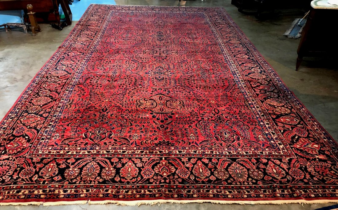 Antique palace size sarouk hand made rug (1 of 4)