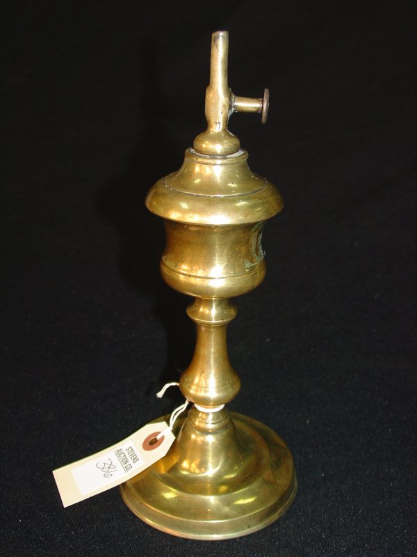 386 Brass Whale Oil Lamp