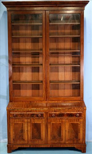 Mahogany Victorian extremely Lg. secretary bookcase (1 of 8)