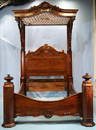 Rosewood rococo half tester bed by P. Mallard