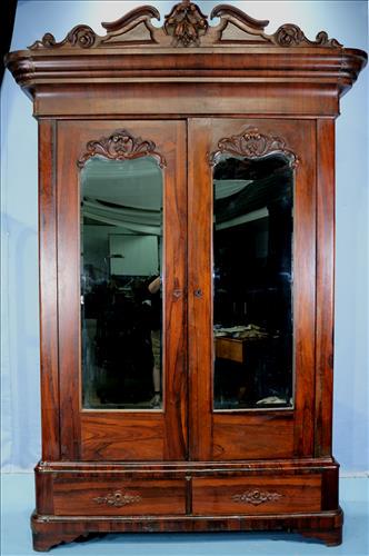 Rosewood empire 2 door wardrobe with crown (1 of 6)