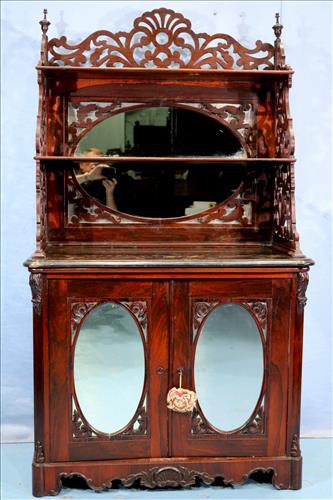 Rosewood Victorian cabinet model etagere (1 of 7)
