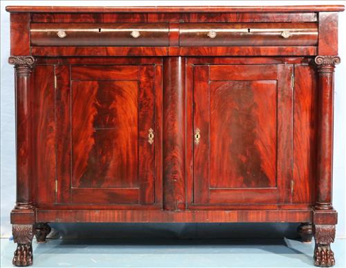 Empire mahogany Jackson press with claw feet (1 of 6)