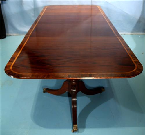 Mahogany banded Sheraton style banquet table (1 of 6)