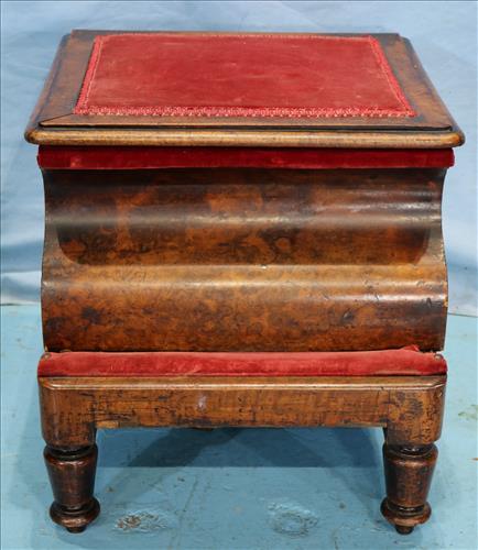 Brazilian Burl walnut potty and step stool (1 of 3)