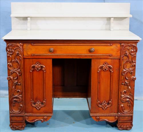 Walnut Victorian marble top wash stand (1 of 7)