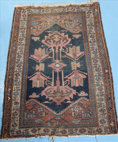 Small antique Persian rug, 44 in. x 30 in. pink, brown (1 of 1)