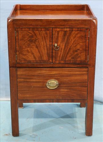 Mahogany half commode with hand holes (1 of 3)