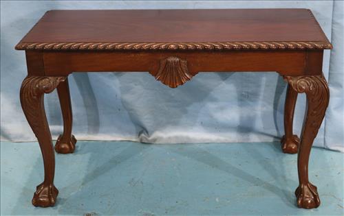 Mahogany Chippendale style vanity bench (1 of 3)