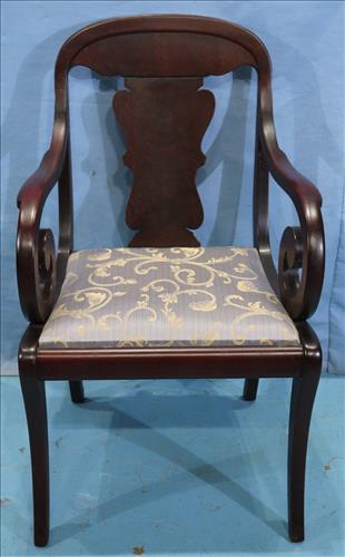 Mahogany Empire double arm parlor chair (1 of 2)