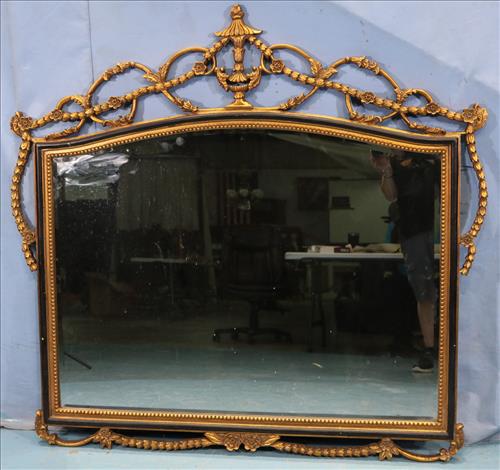 Large gold gilded hanging decorator mirror (1 of 3)