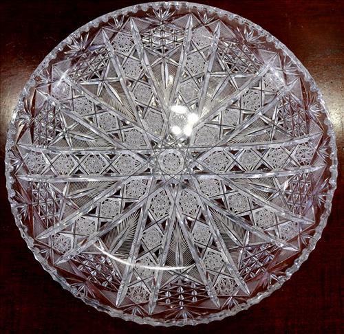 Brilliant cut glass crystal tray (1 of 4)