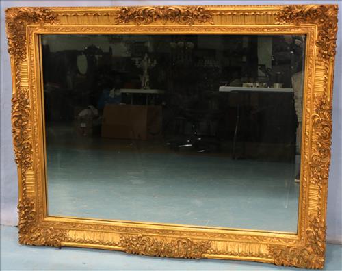 Gold gilded Victorian hanging mirror (1 of 4)