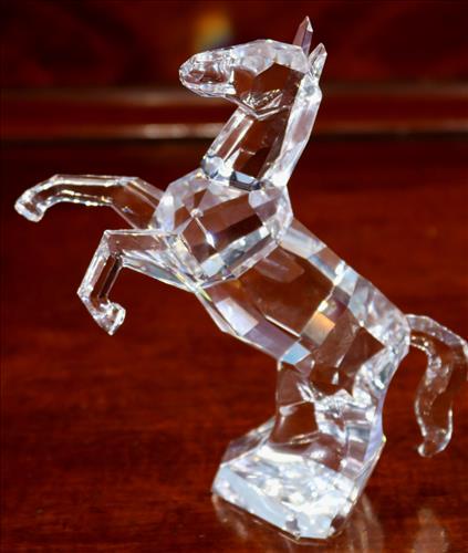Swarovski crystal horse, 6.5 in. T. (1 of 2)