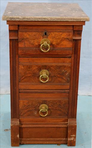 Small walnut Victorian bachelors chest (1 of 4)
