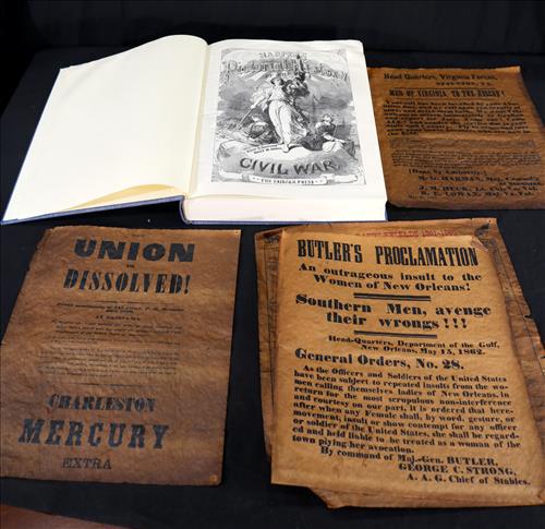Harpers pictorial book of Civil War History: Harpers pictorial book of Civil War History and poster announcements of Civil War Happening's on rice paper