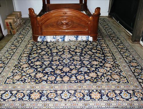 Handmade Persian rug, blue, 9 ft. 8 in. x 13 ft. 2 in. (1 of 4)