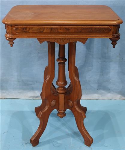 Late walnut Victorian small lamp table (1 of 2)