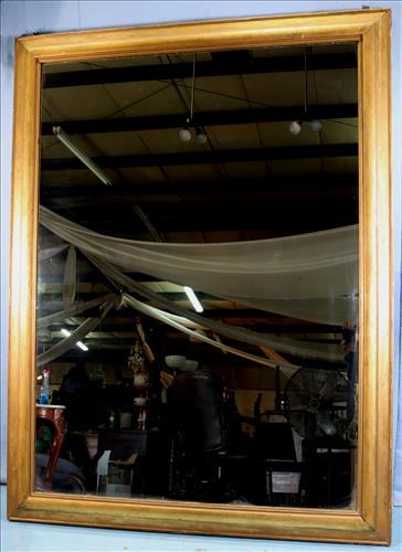 Large Victorian gold gilded mirror, 84 in. T, 64 in. W. (1 of 2)