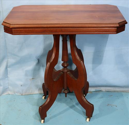 Walnut Victorian lamp table (1 of 3)