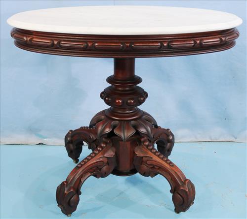 Oval walnut Victorian Thomas Brooks table (1 of 4)