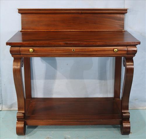 Mahogany empire revival scroll front server (1 of 3)