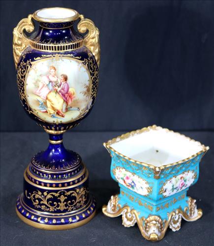 2 piece, Royal Vienna vase and Jacob petite: 2 piece, Royal Vienna vase and Jacob petite