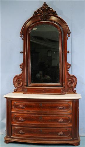 Mahogany Victorian marble top dresser (1 of 5)